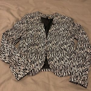black & white blazer
